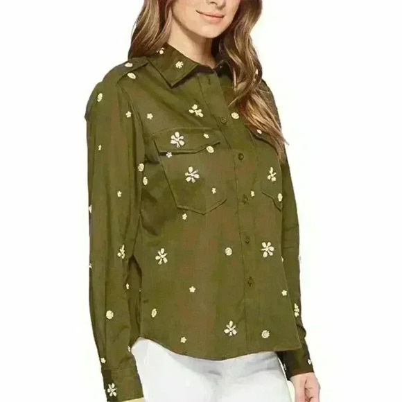 NEW! Joie Women’s XS Hayfa Button-Front Shirt NWT $298 - Picture 1 of 2